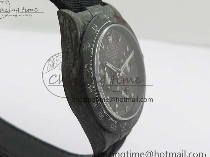 MiroTime 0414 Stretchable Daytona DIW All Black Carbon Noob 1:1 Best Edition Black Dial on Black Nylon Strap SA 2582
